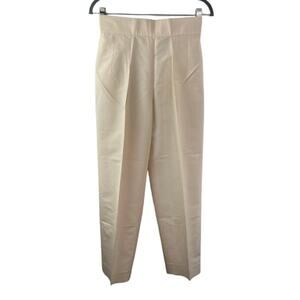 Ralph Lauren Purple Label Beige Dress Pant Silk Straight Leg Formal Business 4